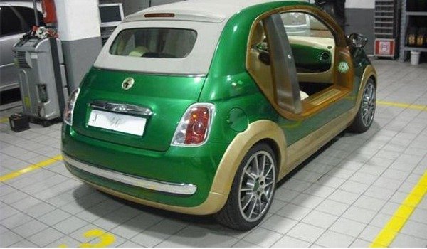 Muammar Gaddafi's Electric Car Fiat 500 Castagna autojosh