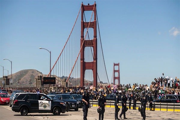 Famous Golden Gate Bridge Shut Down By George Floyd Protesters