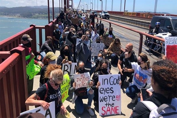 Famous Golden Gate Bridge Shut Down By George Floyd Protesters