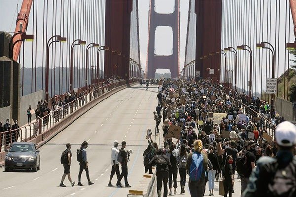 Famous Golden Gate Bridge Shut Down By George Floyd Protesters