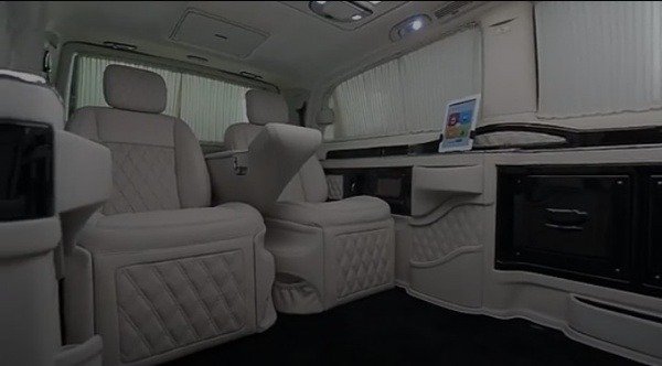 klassen-stretched-mercedes-v-class-van-private-jet