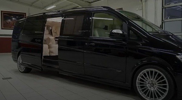 klassen-stretched-mercedes-v-class-van-private-jet