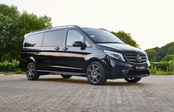 klassen-stretched-mercedes-v-class-van-private-jet