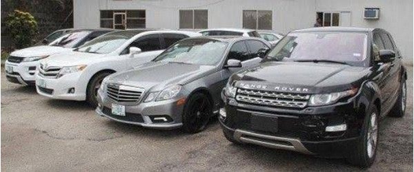 vehicles recovered by the EFCC were auctioned to the Presidential Villa