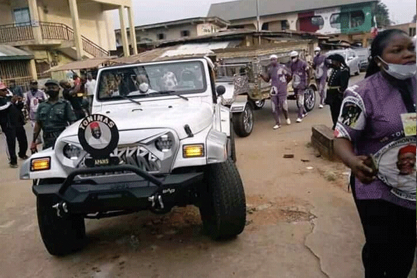 Hearse Used At The Burial Ceremony Of Billionaire Founder Of Tonimas Oil and Gas