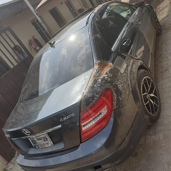 Nigerian Car Tuner, Khaz Customs Brings Dead Mercedes C-Class Back To Life