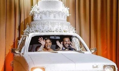 car cake wedding