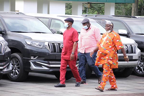 Gov. Wike Presents 15 Brand New Toyota Prado SUVs To National Assembly Members In Rivers State