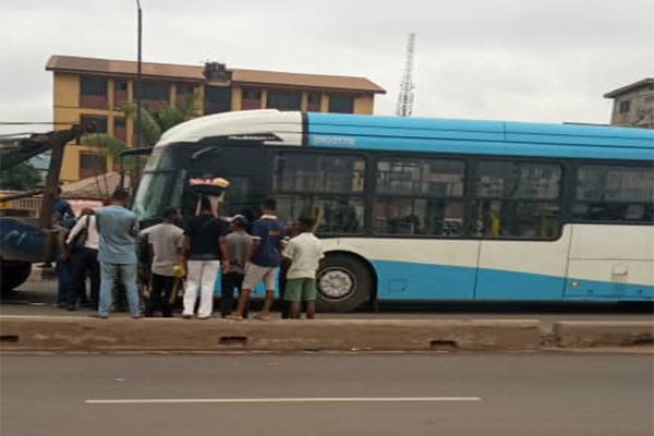 BRT Crushed Two Lagosians To Death Between Iyana Ipaja And Ile Epo Road