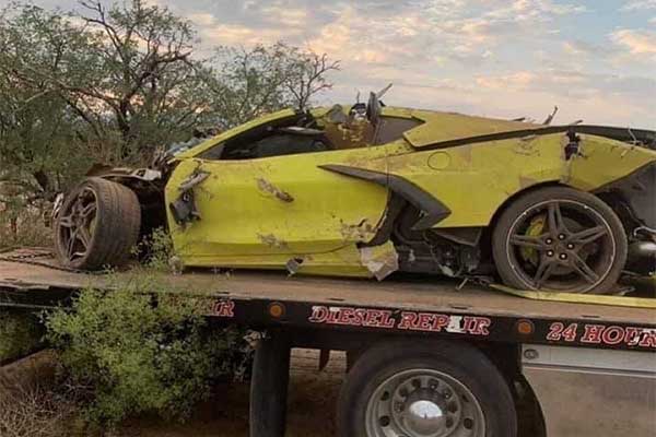 The Site Of This Destroyed Chevrolet Corvette C8 Is Terrible