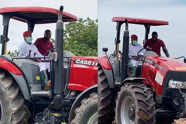 Debola Williams Spotted Driving A Tractor As He Encourages Agribusiness