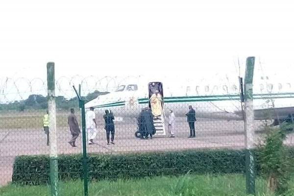 Ganduje Lands Benin For Campaign In Presidential Jet autojosh