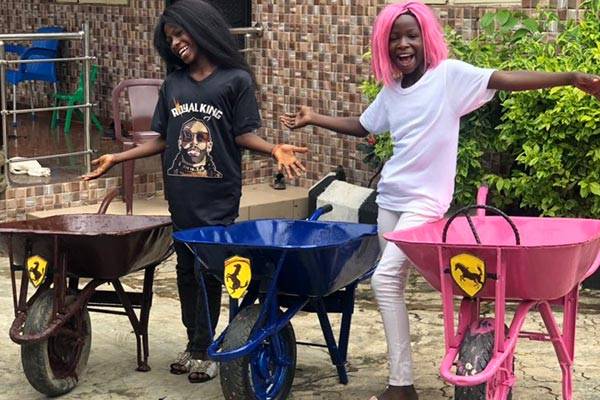 Instagram Sensation: Ikorodu Bois Mimic DJ Cuppy And Sisters' Newly Acquired Ferrari Portofino