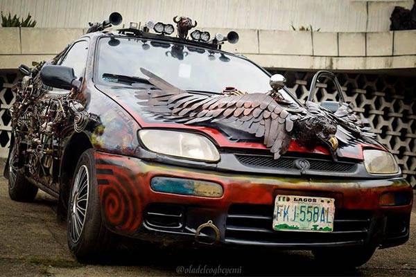 Nigerian, Oladele Ogbeyemi Converts Mazda 323 Into Metal Art