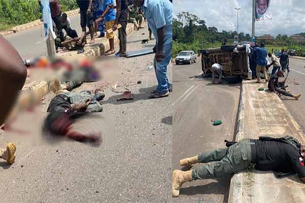 Ugly Photos From A Toyota Hilux Accident That Killed About 5 Police Officers In Akure On Tuesday-Autojosh