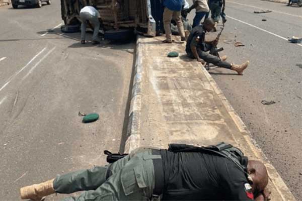 Ugly Photos From A Toyota Hilux Accident That Killed About 5 Police Officers In Akure On Tuesday (Photo0-Autojosh