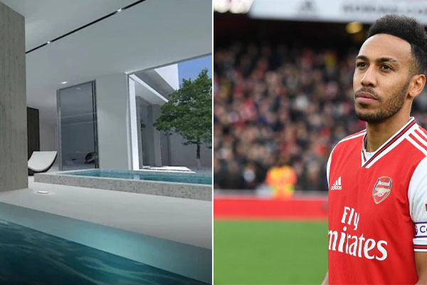 Inside Aubameyang's New Luxurious Mansion That Has Underground Car Park, Indoor Pool And Many Outstanding Features (Photos)-autojosh
