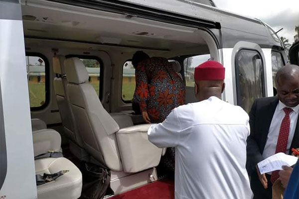 Bishop Oyedepo Flies Helicopter To Commiserate With His Vice Who Lost His Aged Father In Kwara