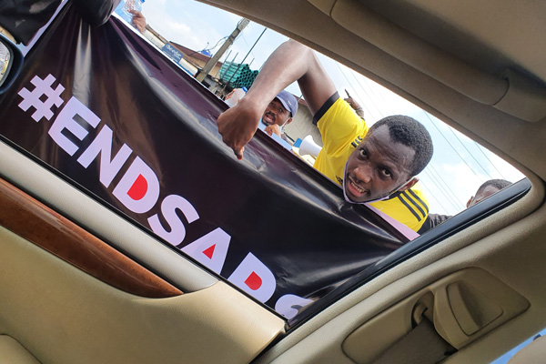 SUV Runs Into #ENDSARS Protesters autojosh