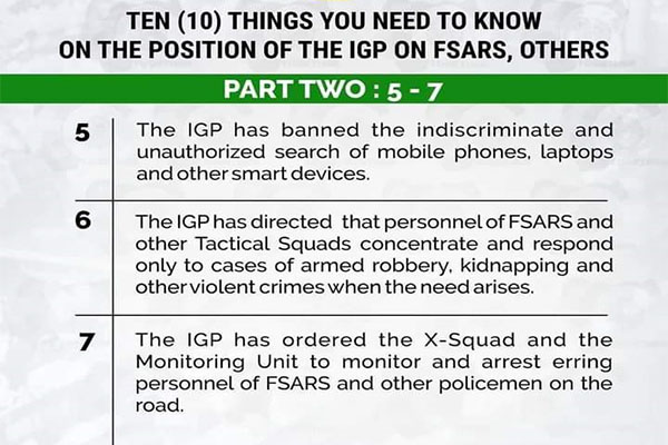 NPF Rolls Out 10 Things That You Need To Know On The Position Of The IGP On FSARS Others (PHOTOS)