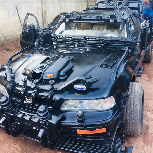 Nigerian Man Modifies Honda Legend To Look Like A Batmobile