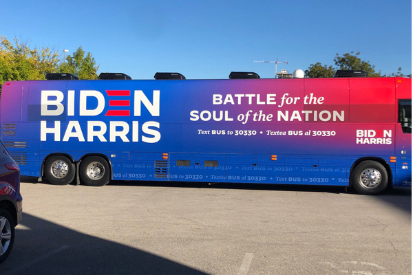 Biden/Harris campaign bus autojosh