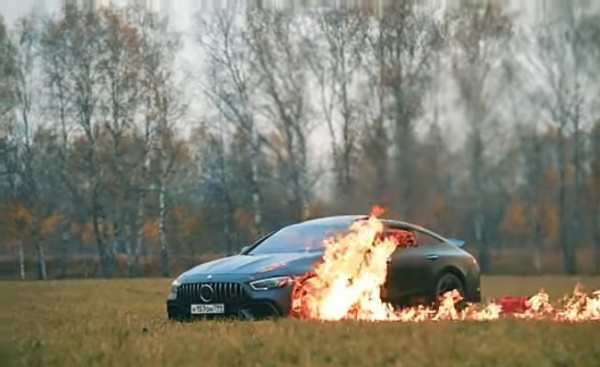 Disappointed Blogger Destroys Mercedes-AMG GT 63 S By Setting It Ablaze-autojosh