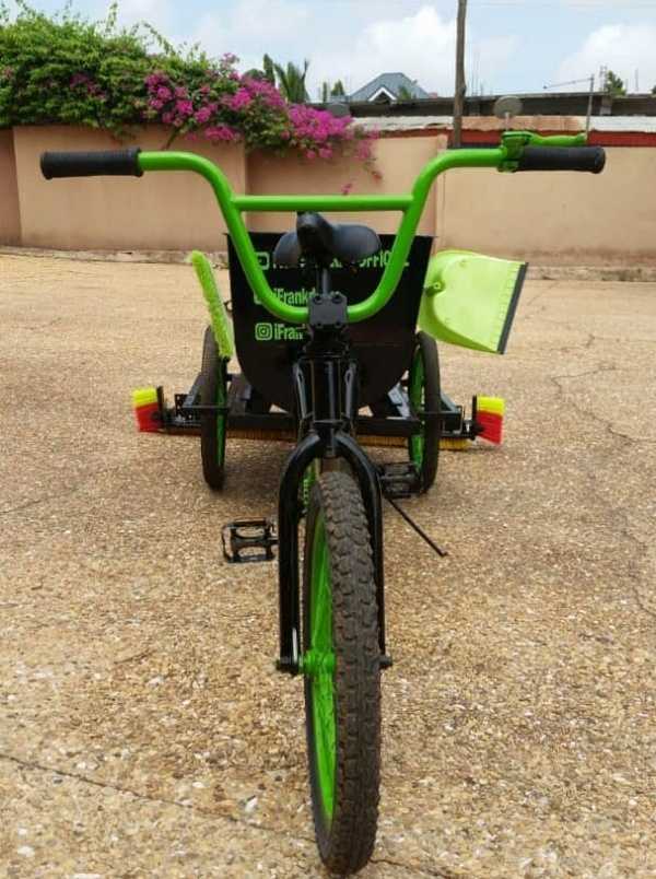 ghanaian invents sweeping bicycle-autojosh