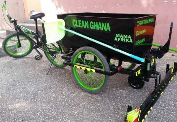ghanaian invents sweeping bicycle-autojosh