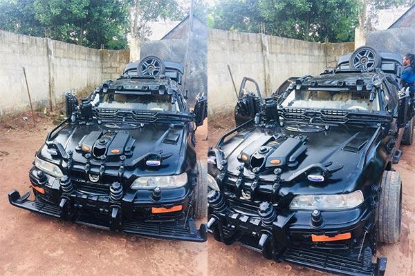 Nigerian Man Modifies Honda Legend To Look Like A Batmobile