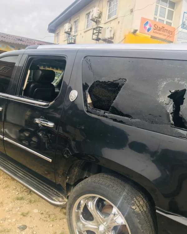 Nollywood actor Clem Ohameze attacked in Uyo, his Cadillac Escalade damaged-autojosh