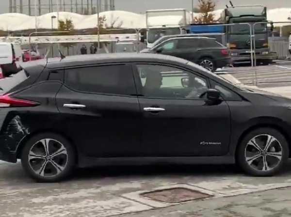 Pep Guardiola arrives for Man City Vs Arsenal clash in a dented electric Nissan Leaf-autojosh