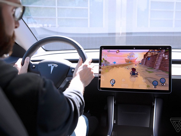 tesla games steering