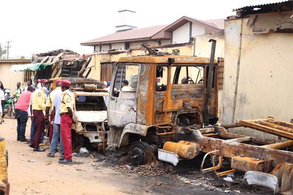 LASTMA GM Visits Vandalized Regional Offices