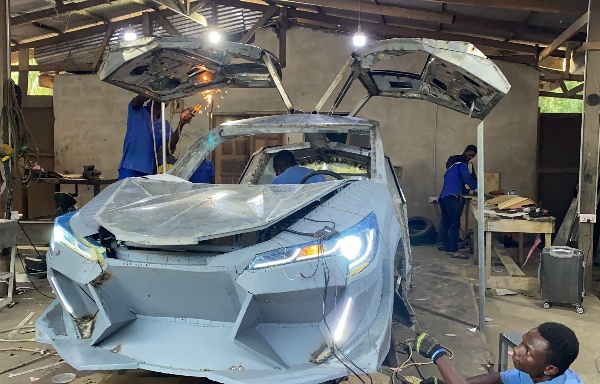 Ghanaian Automaker Kantanka Shows Off Lamborghini Urus-inspired Car With Gullwing Doors - autojosh