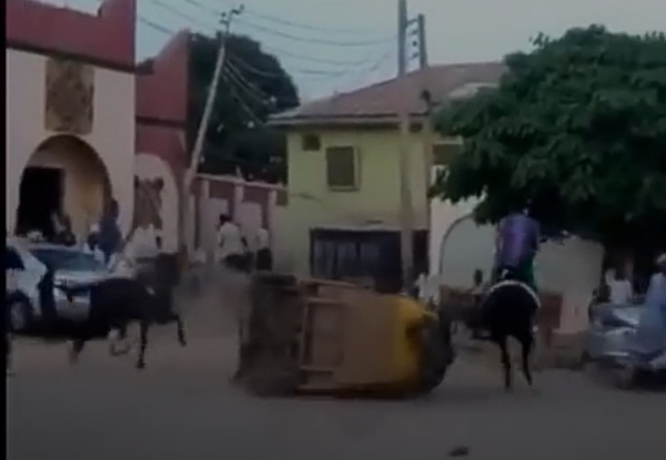 Horse Crashes Into A Keke During Dangerous Racing Competition In Northern Nigeria - autojosh 