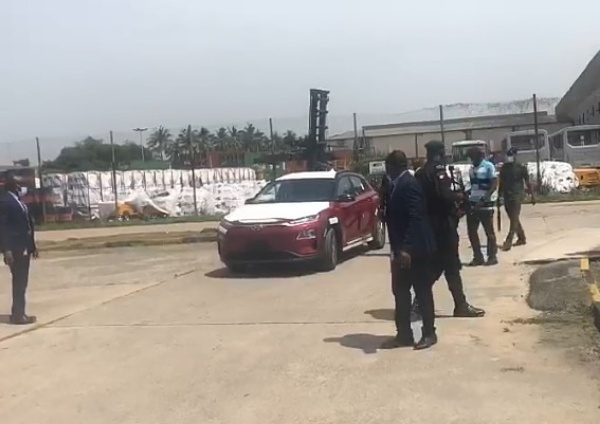 Hyundai Kona : Moment Gov. Sanwo-Olu Test Drives First Electric Car In Nigeria _ AutoJosh