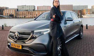 Amazing Shots Of Fashion Blogger Andy Torres With The Mercedes-Benz EQC Electric Car-autojosh