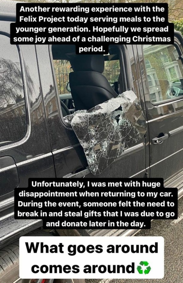 Chelsea Star Reece James Shares Picture Of His Damaged Mercedes G-wagon After Thieves Stole Gifts Meant For Charity - autojosh 