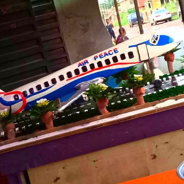 Man Honours Air Peace, Bakes A Cake To Look Like Its Plane - autojosh 