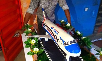 Man Honours Air Peace, Bakes A Cake To Look Like Its Plane - autojosh