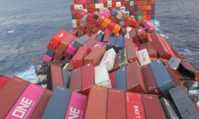 Ship Lost 1,816 Cargo Containers After Being Caught Up In Violent Storm In The Pacific Ocean - autojosh