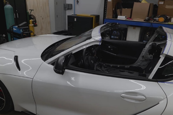 Watch Toyota Cut The Roof Of GR Supra Coupe To Create A One-off Open-roof Version - autojosh 