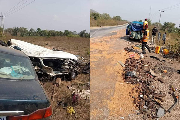 Road Accident Involving A Car, Cement Truck And Commercial Bus, Claims 14 Lives In Kogi - autojosh 