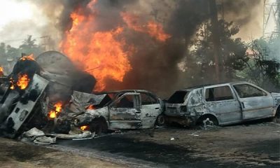 Three Lives Lost, 7 Vehicles Burnt After Out Of Control Fuel Tanker Crashed Into Motorcycle In Ogun - autojosh