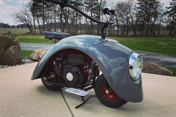 Man Designs A Mini Scooter The From The Parts Of Original Volkswagen Beetle - autojosh 