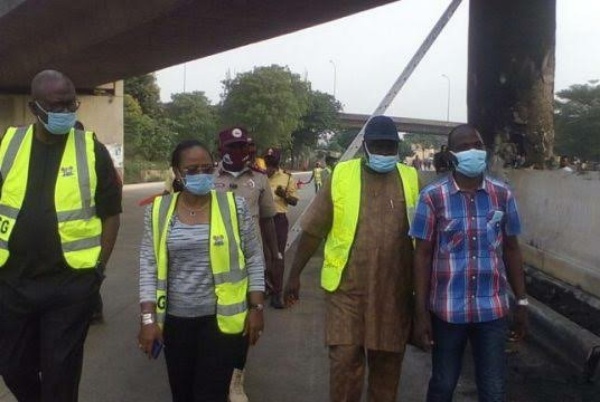 FG Warns Against Using Lagos Airport Road Flyover Bridge Weakened By Tanker Explosion - autojosh 