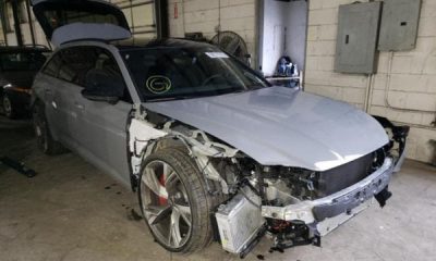 This Crashed 2021 Audi RS6 Avant Is Up For Sale For $113,670, Brand New Starts At $110,000 - autojosh