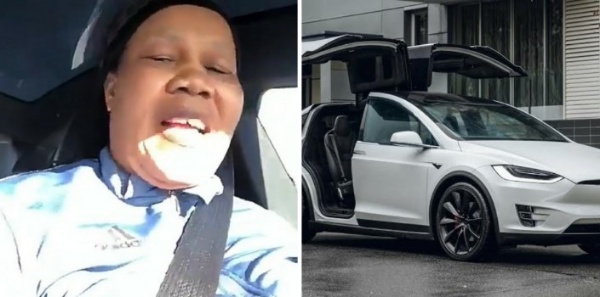 Nigerian Woman Cruises In Her N35m Tesla Electric Car - autojosh