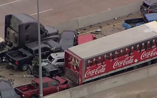 133-car Pileup On Texas Highway Caused By Slippery Road Kills 5, Injures 65 - autojosh 